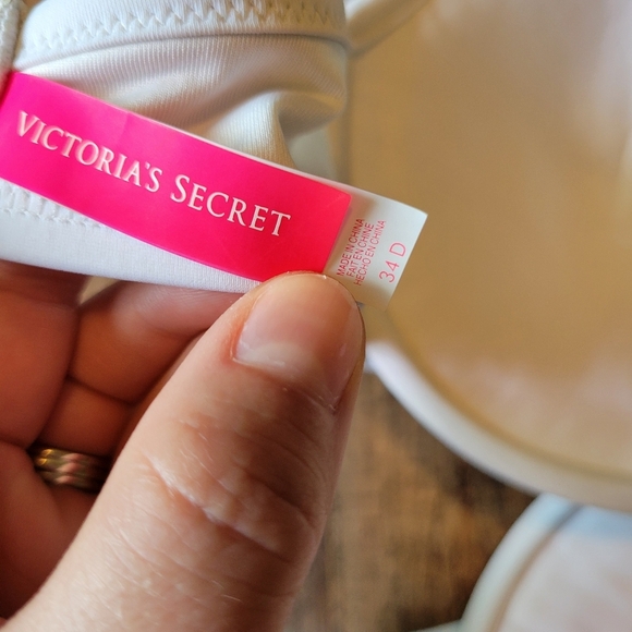 Victoria's Secret White Multicolor Sequin Padded Bikini Top - Picture 4 of 4